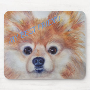 TAPIS DE SOURIS JOLI POMERANIEN DORE
