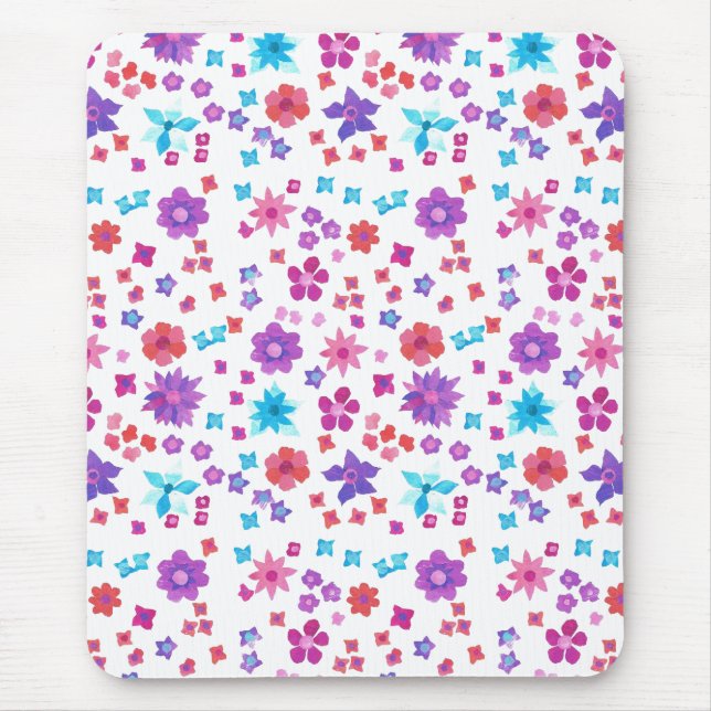 Tapis De Souris Joli Pretty Hippy Flower Power Mousepad (Devant)
