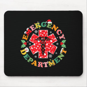 Tapis De Souris Joli service d'urgence de Noël Infirmière Santa