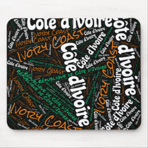 Tapis De Souris Jolie Côte d'Ivoire couleurs drapeau patriotique