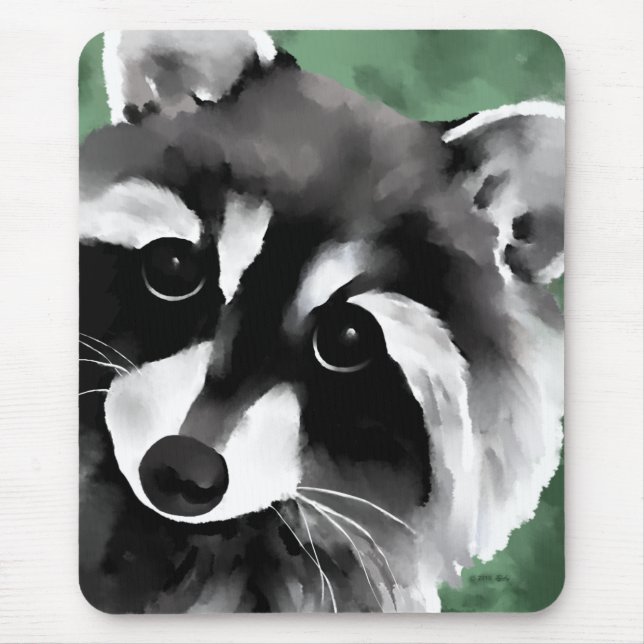 Tapis De Souris Jolie face Raccoon (Devant)
