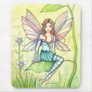 Tapis De Souris Jolie Fée de Fleur Fantaisie Artistique