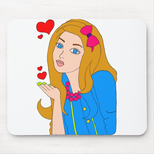 Tapis De Souris Jolie fille (Devant)