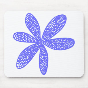 Tapis De Souris Jolie Fleur - bleu électrique