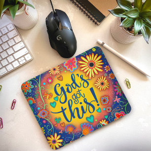 Tapis De Souris Jolie Floral Dieu a eu cette Inspirivité Mousepad