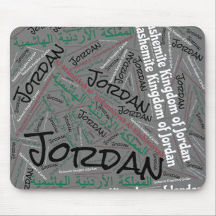 Tapis De Souris Jolie Jordanie Drapeau couleurs Patriotique