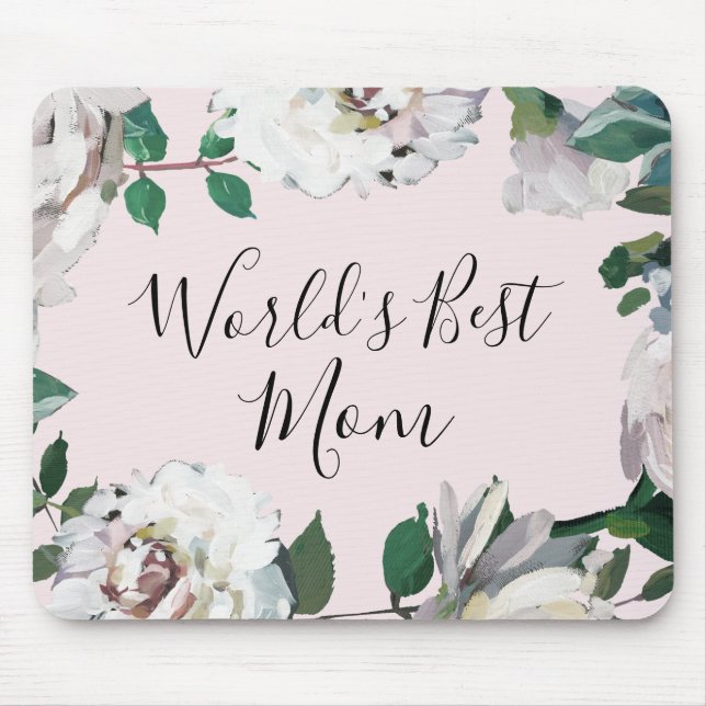 Tapis De Souris Jolie maman du monde floral (Devant)