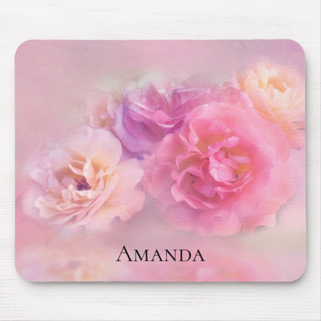 Tapis De Souris Jolie oeillette rose Stylo Photographie (Devant)
