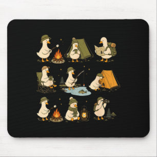 Tapis De Souris Jolie oie camping drôle amateurs de plein air camp