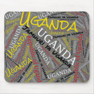 Tapis De Souris Jolie Ouganda couleurs drapeau Patriotique