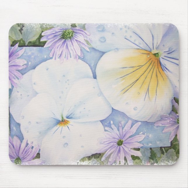 TAPIS DE SOURIS JOLIE PANSIERS MOUSEPAD (Devant)
