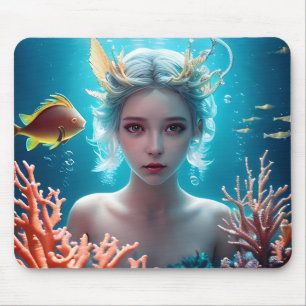 Tapis De Souris Jolie sirène dans l'océan