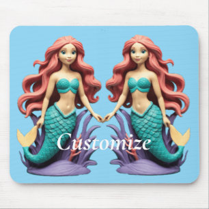 Tapis De Souris Jolie sirène rousse Thunder_Cove