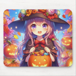 Tapis De Souris Jolie Sorcière d'Halloween Anime