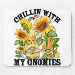 Tapis De Souris Jolie Tournesol Gnomes Été Pour Maman Chillin Avec