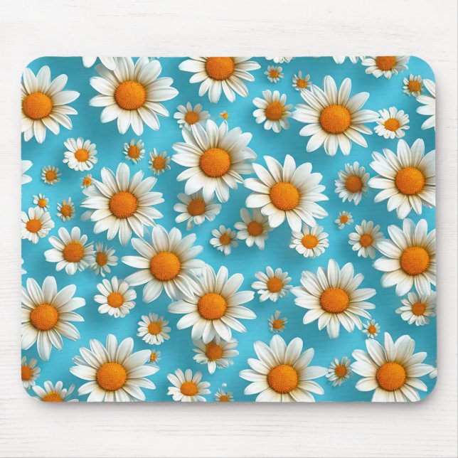 Tapis De Souris Jolies fleurs blanches (Devant)
