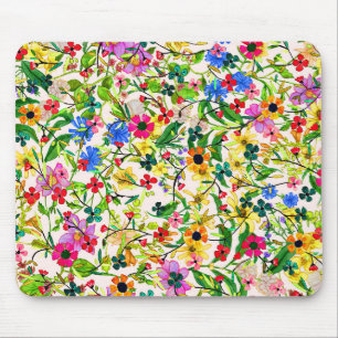 Tapis De Souris Jolies fleurs florales printanières colorées