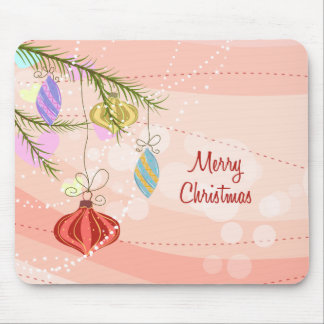 Tapis De Souris Jolies ornements rose Noël Pepad
