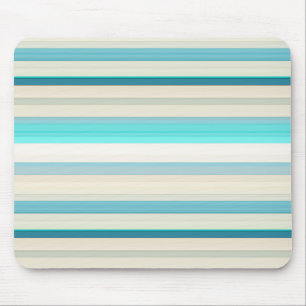 Tapis De Souris Jolies rayures aqua blanc