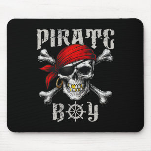 Tapis De Souris Jolly roger Pirate Garçon Drapeau Et Crossbones Cr