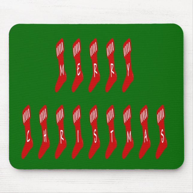 Tapis De Souris Jory Christmas Stocking Typographie Citation (Devant)