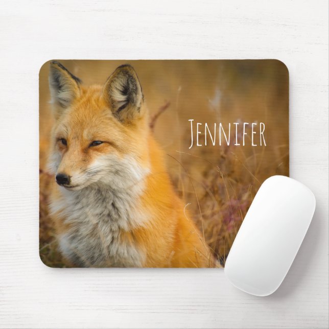 Tapis De Souris Jote Red Fox Wilderness Nature Photographie (Avec souris)