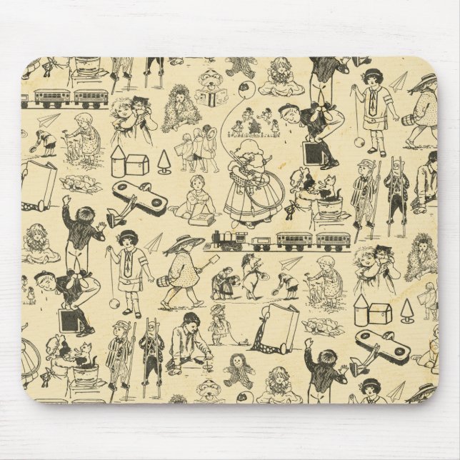 Tapis De Souris Jouets vintages et jeux d'enfants motif (Devant)