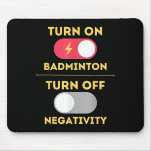 Tapis De Souris Joueur Badminton Activer Le Jeu Désactiver La Néga