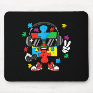 Tapis De Souris Joueur d'autisme casse-tête écouteur sensibilisati