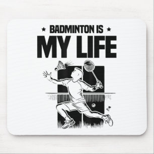 Tapis De Souris Joueur de badminton drôle aime la conception de na
