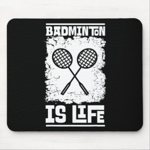 Tapis De Souris Joueur de badminton - Navette de raquette Badminto