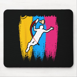 Tapis De Souris Joueur de Badminton Navette Time Smash Rackets Lov