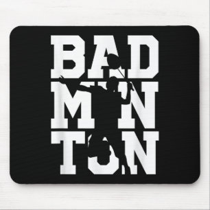 Tapis De Souris Joueur de badminton raquette volant athlète de jeu