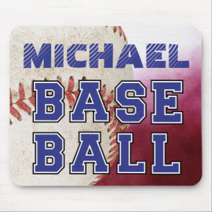 Tapis De Souris Joueur de baseball rustique personnalisé moderne