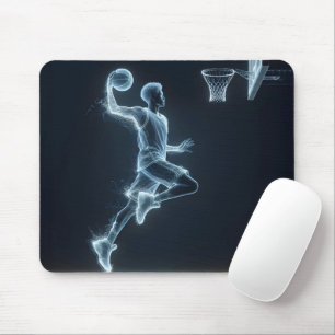 Tapis De Souris Joueur de basket-ball néon
