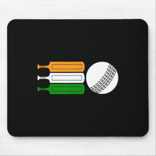Tapis De Souris Joueur de cricket indien Ll Drapeau indien Équipe