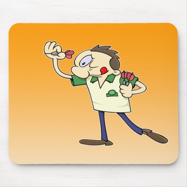 Tapis De Souris Joueur de dards (Devant)