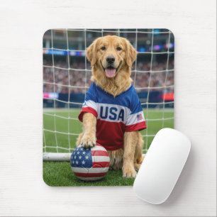 Tapis De Souris Joueur de football américain Retriever doré