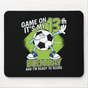 Tapis De Souris Joueur de football de 13 ans garçon 13e anniversai