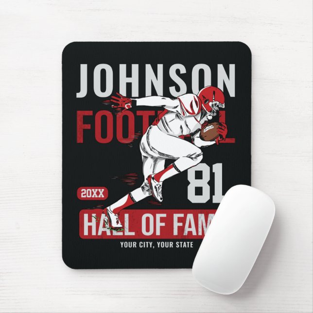 Tapis De Souris JOUEUR DE Football Personnalisé Équipe NUMBER Spor (Avec souris)