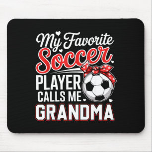 Tapis De Souris Joueur de football préféré appelle grand-mère pour