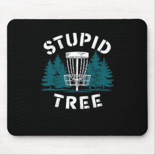 Tapis De Souris Joueur de golf à disque drôle Arbre stupide Golf à
