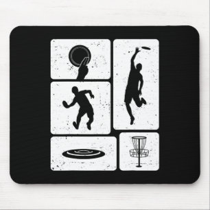 Tapis De Souris Joueur de golf à disque drôle Cool disque volant S