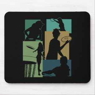 Tapis De Souris Joueur de golf à disque drôle Disque volant cool S