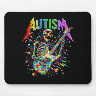 Tapis De Souris Joueur de guitare squelette Rock Musique Sensibili
