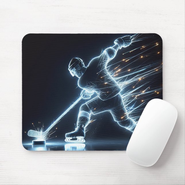 Tapis De Souris Joueur de hockey sur glace (Avec souris)
