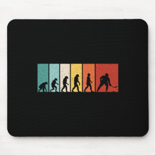 Tapis De Souris Joueur de hockey sur glace rétro Hockey Evolution