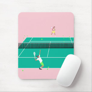 Tapis De Souris Joueur de Match Art Moderne Pink Green