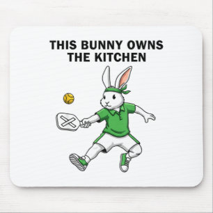 Tapis De Souris Joueur de pickleball lapin Pâques ce lapin possède