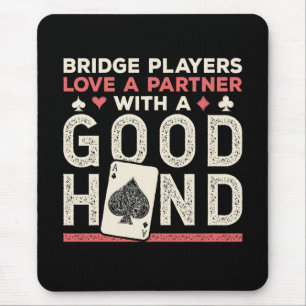 Tapis De Souris Joueur de pont partenaire de plaisanterie bonne ma